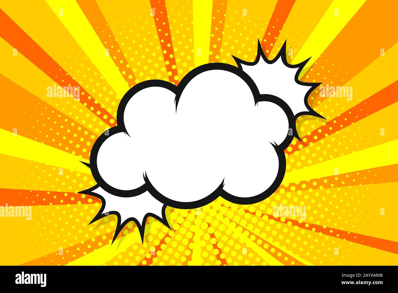 Comic-Text Leere Sprechblase Banner Pop Art Stock Vektor