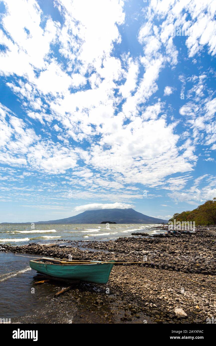 Boot im Cocibolca See, Nicaragua Stockfoto