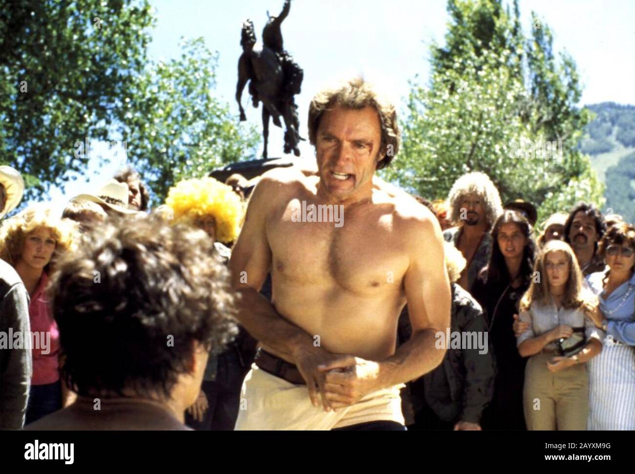 Auf welche ART UND WEISE MAN 1980 Warner Bros Film mit Clint Eastwood machen kann Stockfoto