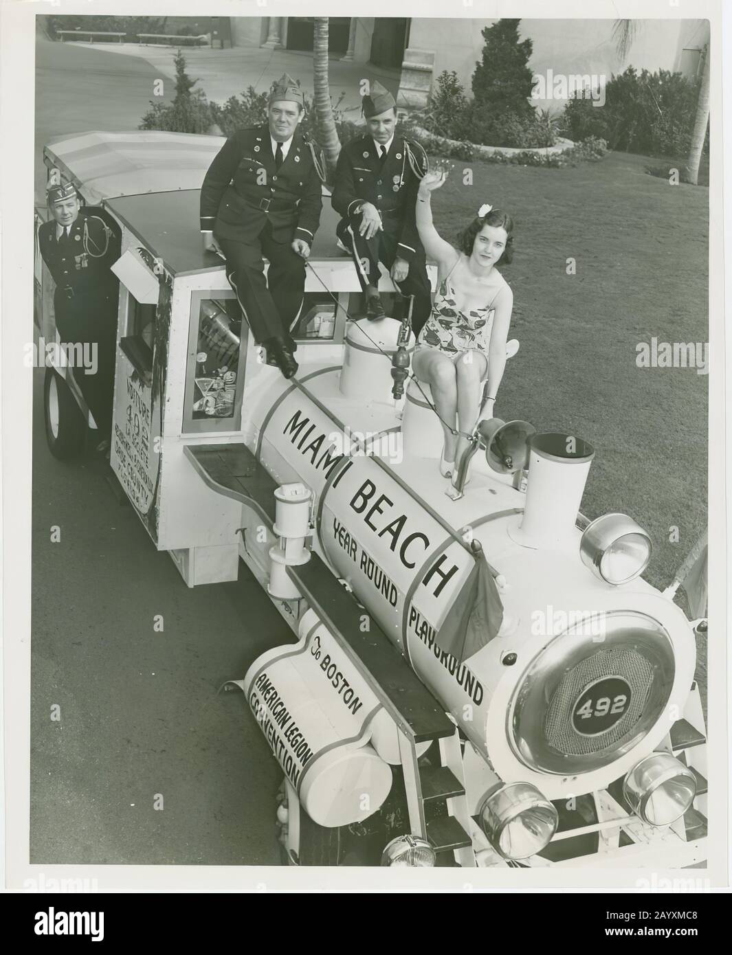 Spezielle Tage - spezielle Tage - Tag der amerikanischen Legionäre - Teilnehmer im Zug 1935 - 1945 Stockfoto