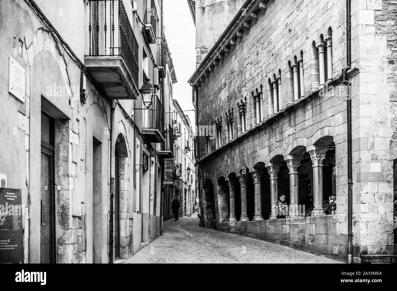 Besalu mittelalterlichen Dorf in Girona, Katalonien, Spanien Stockfoto