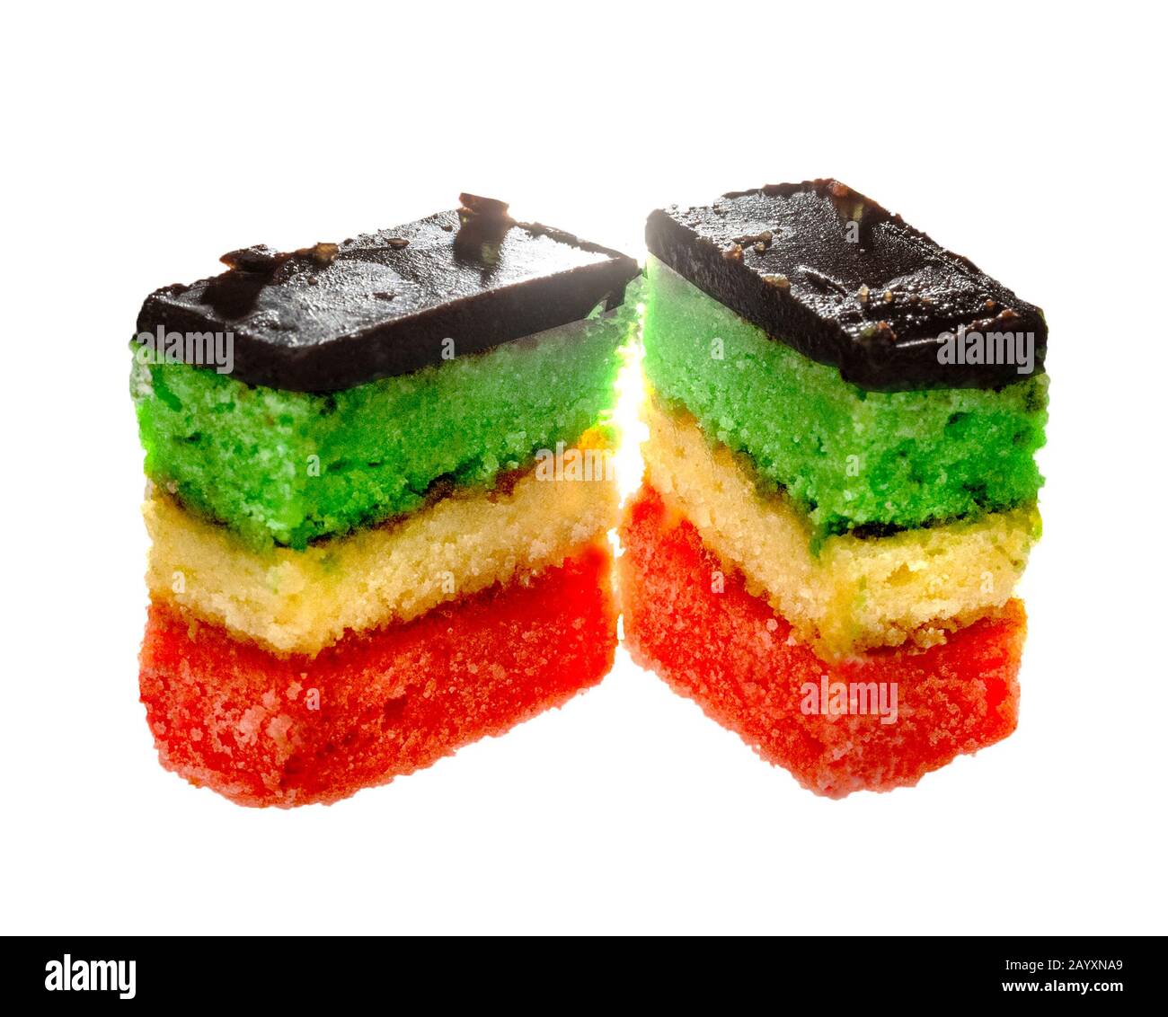 Italienische Rainbow Cookies Stockfoto
