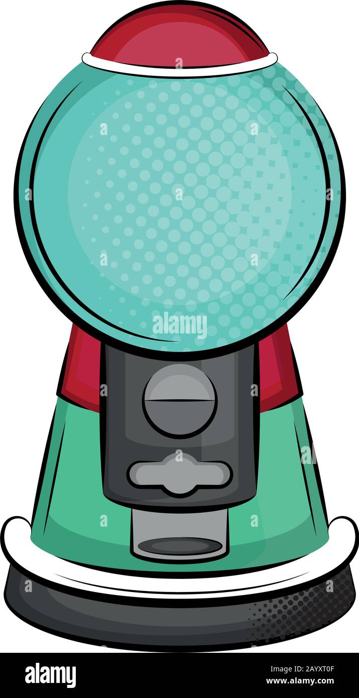 Isolierte Rücktro-Gummimaschine Stock Vektor