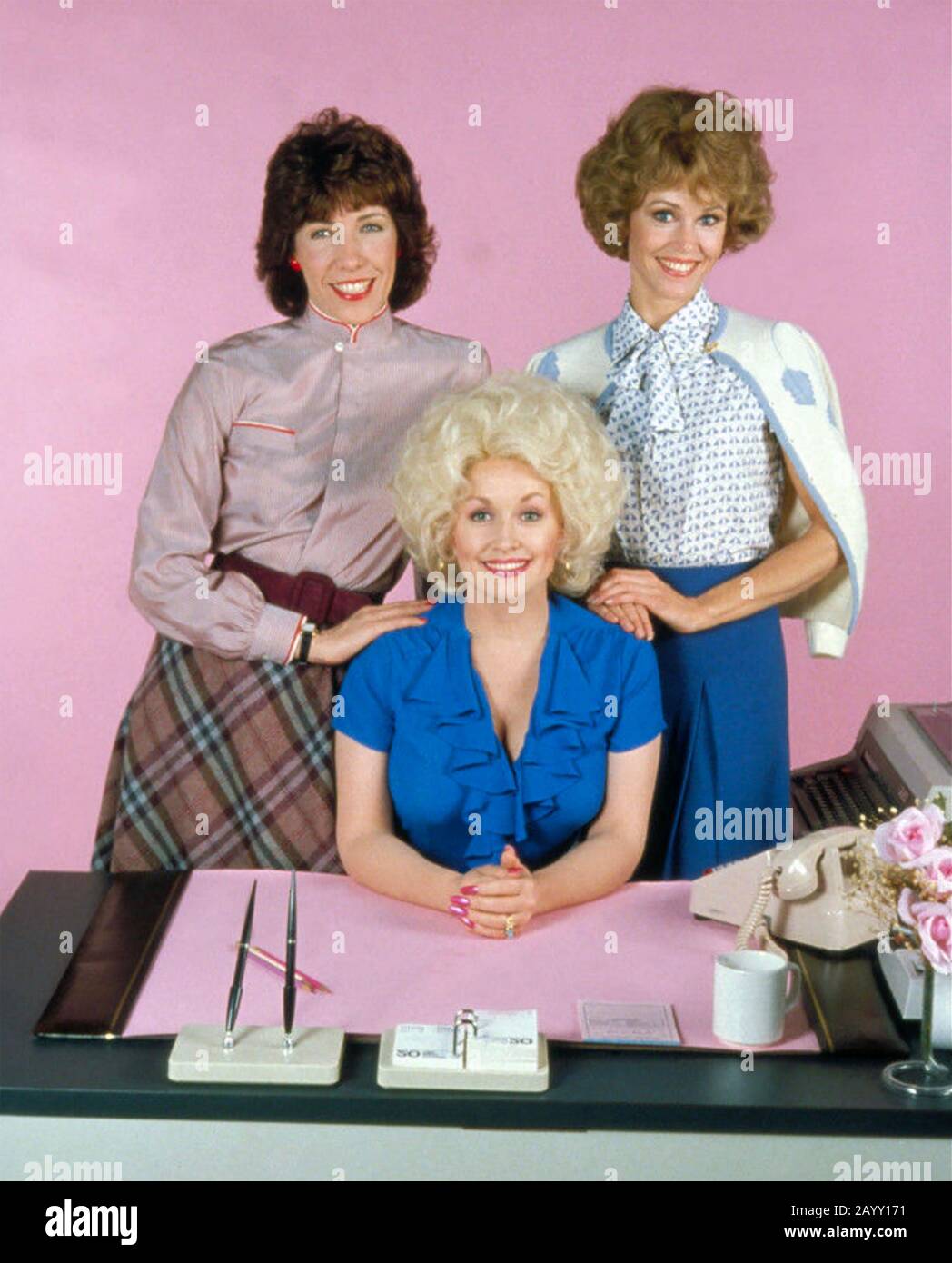 90-5-1980 20th Century Fox Film mit von links: Lily Tomlin, Dolly Parton, Jane Fonda. Stockfoto