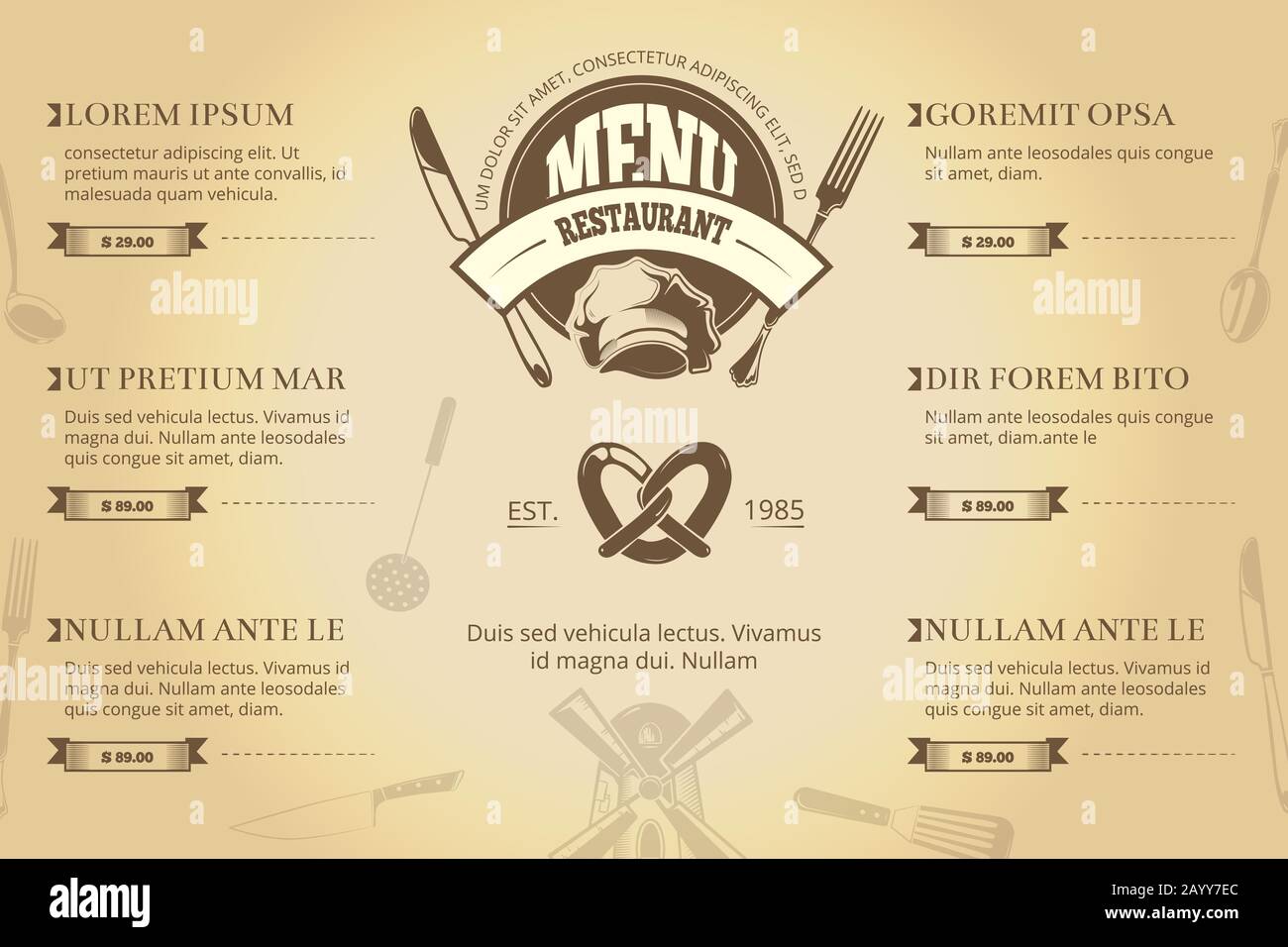Restaurant Menu Cover Design Abdeckung Broschure Design Template Fur Menu Im Restaurant Essen Und Trinken Stock Vektorgrafik Alamy