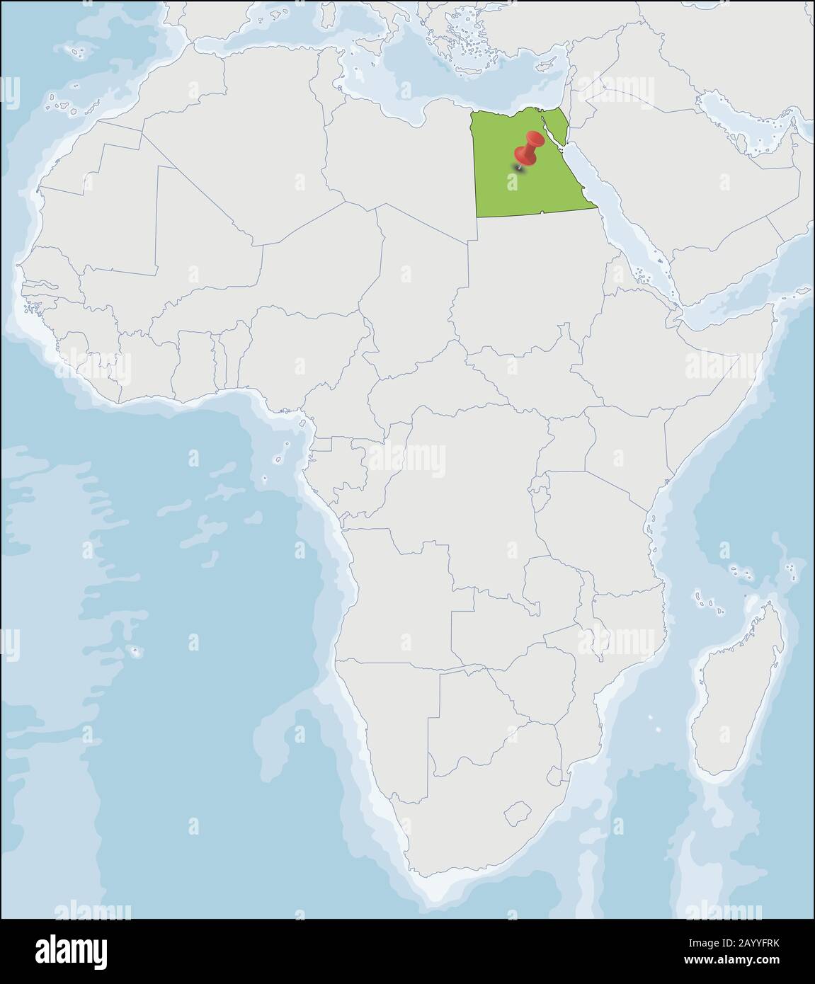 Arabische Republik Ägypten Lage auf Afrika-Karte Stock Vektor