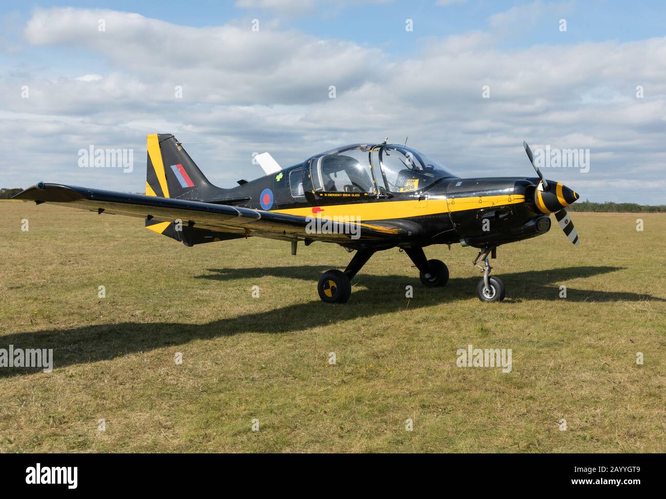 Scottish Aviation Bulldog Aircraft entwickelt für Flugtraining, Großbritannien Stockfoto