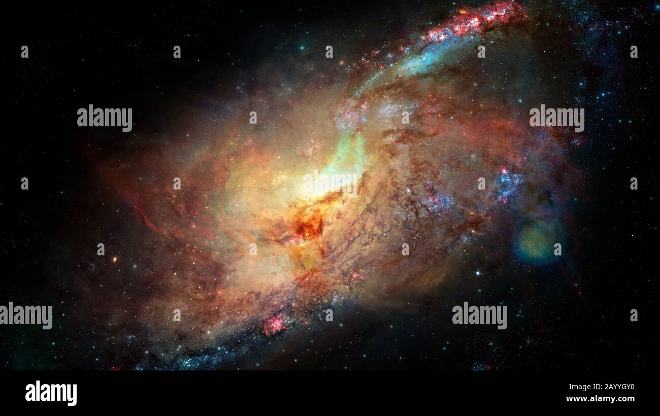 Spiralgalaxie. Elemente dieses Bildes, das von der NASA eingerichtet wurde. Stockfoto