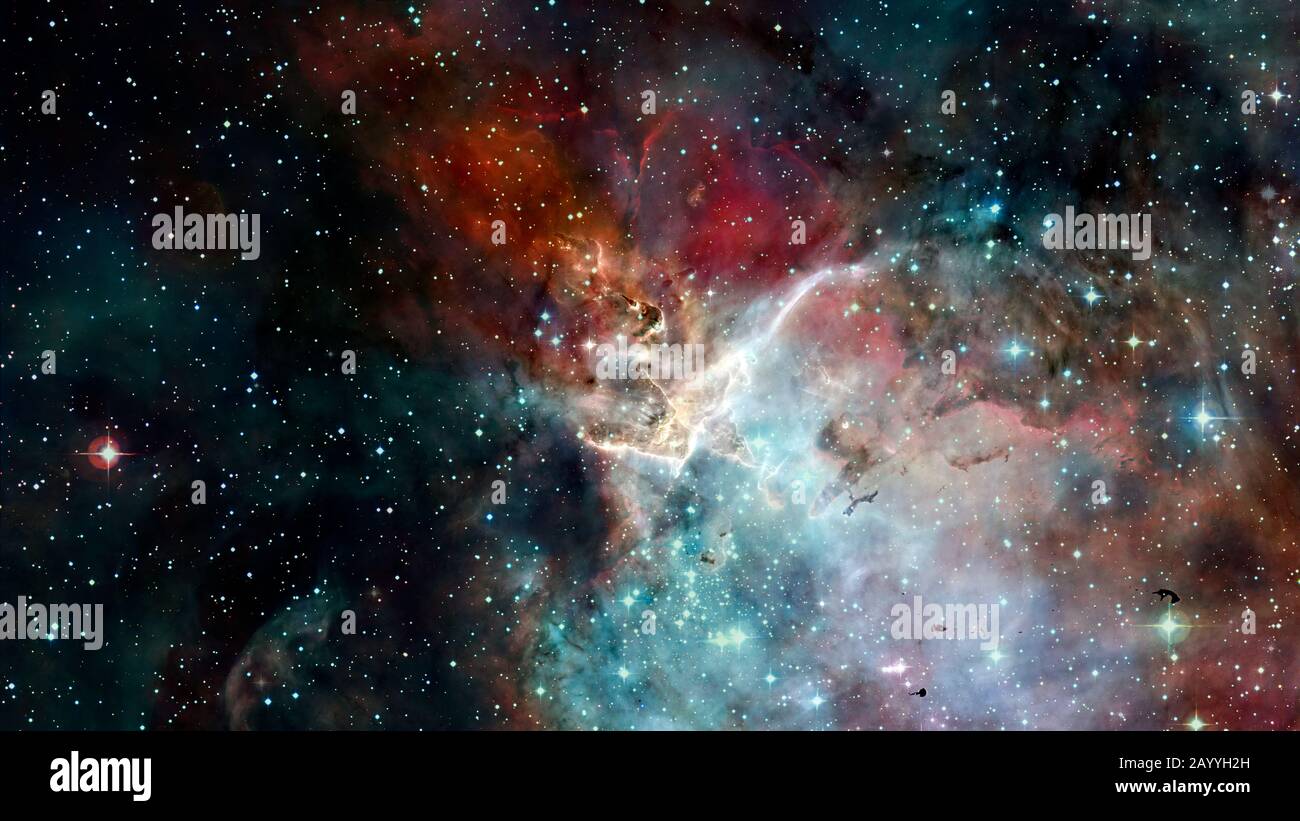 Der Sternenhaufen bricht im neuen Hubble-Bild ins Leben. Elemente dieses Bildes, das von der NASA eingerichtet wurde Stockfoto
