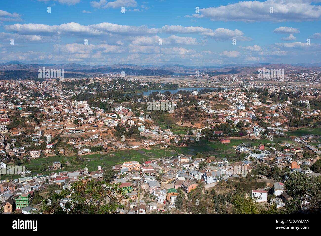 Überblick über Antananarivo, die Hauptstadt von Madagaskar. Stockfoto