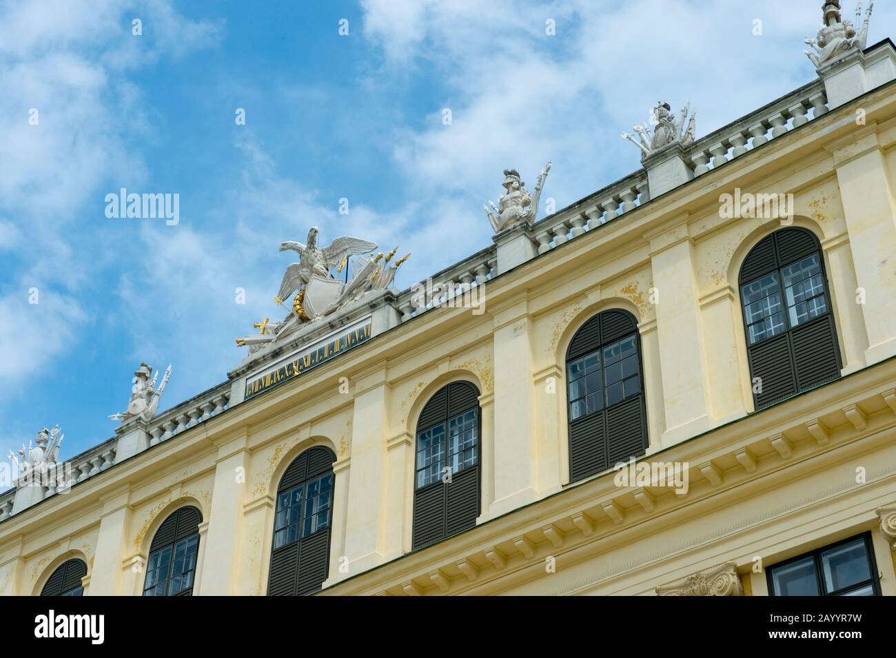 Detail Schloss Schönbrunn in Wien, Österreich. Stockfoto