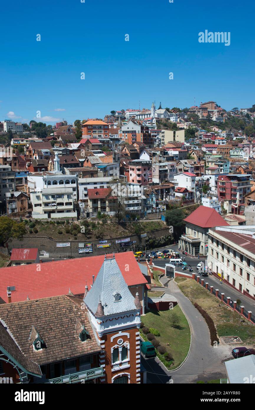 Überblick über Antananarivo, die Hauptstadt von Madagaskar. Stockfoto