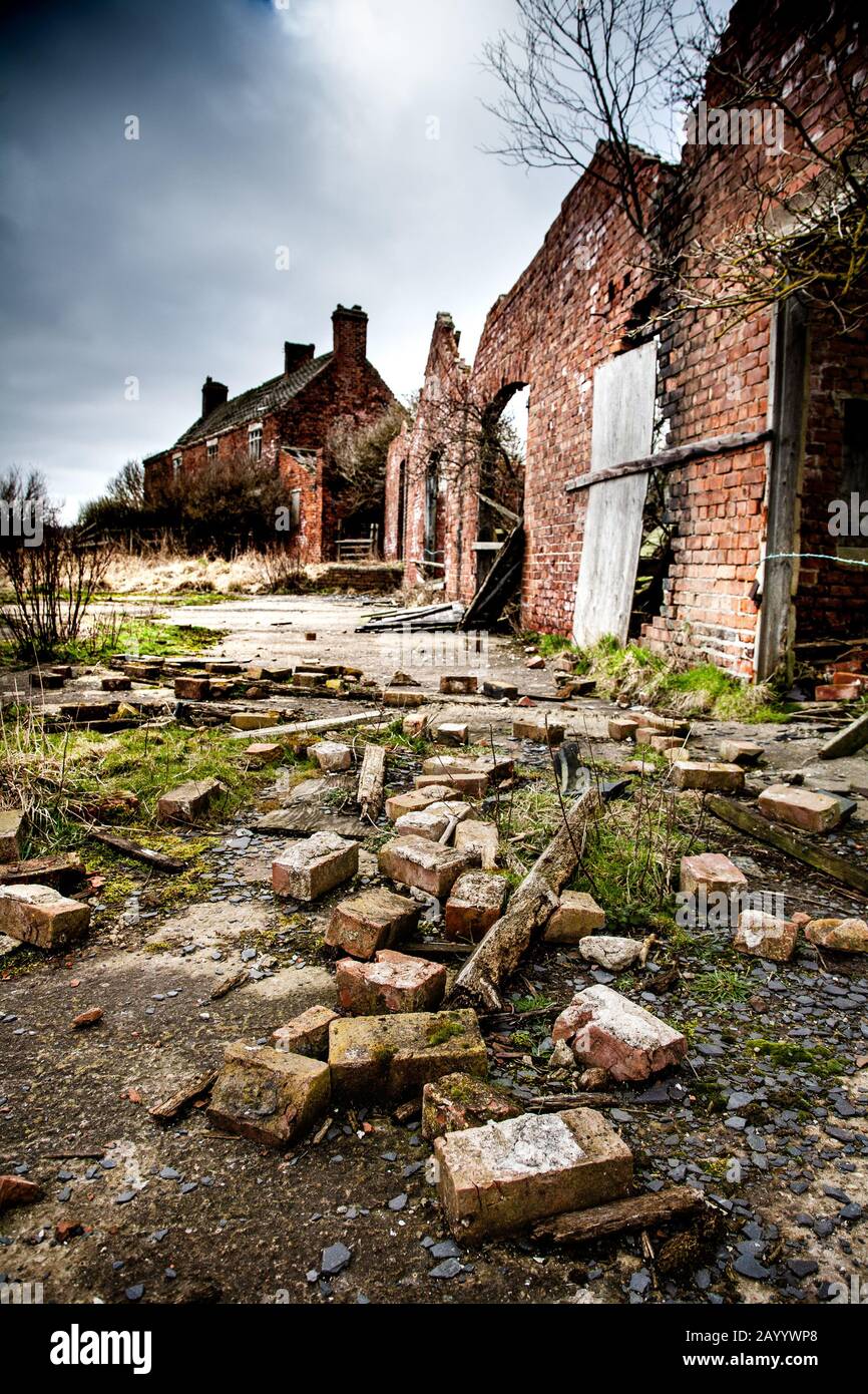 Alte Bauernhäuser, Wynyard, Teesside Stockfoto