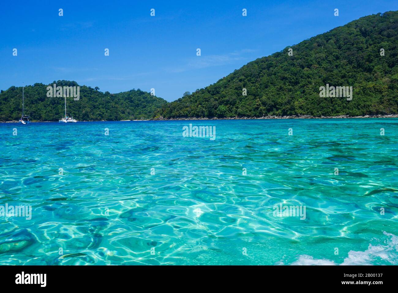 Meer der tropischen Insel, Insel Surin, Thailand Stockfoto