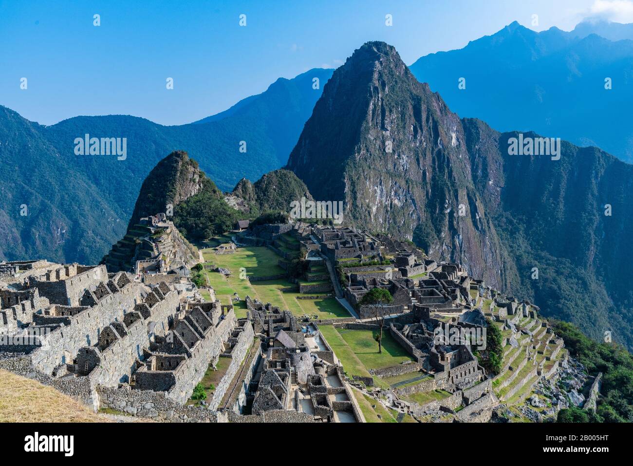 Fantastische Aussicht auf Machu Picchu Peru Südamerika Stockfoto
