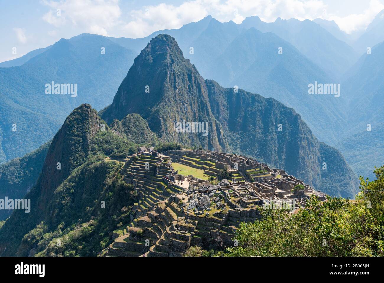 Schöne Aussicht auf Machu Picchu Peru Südamerika Stockfoto