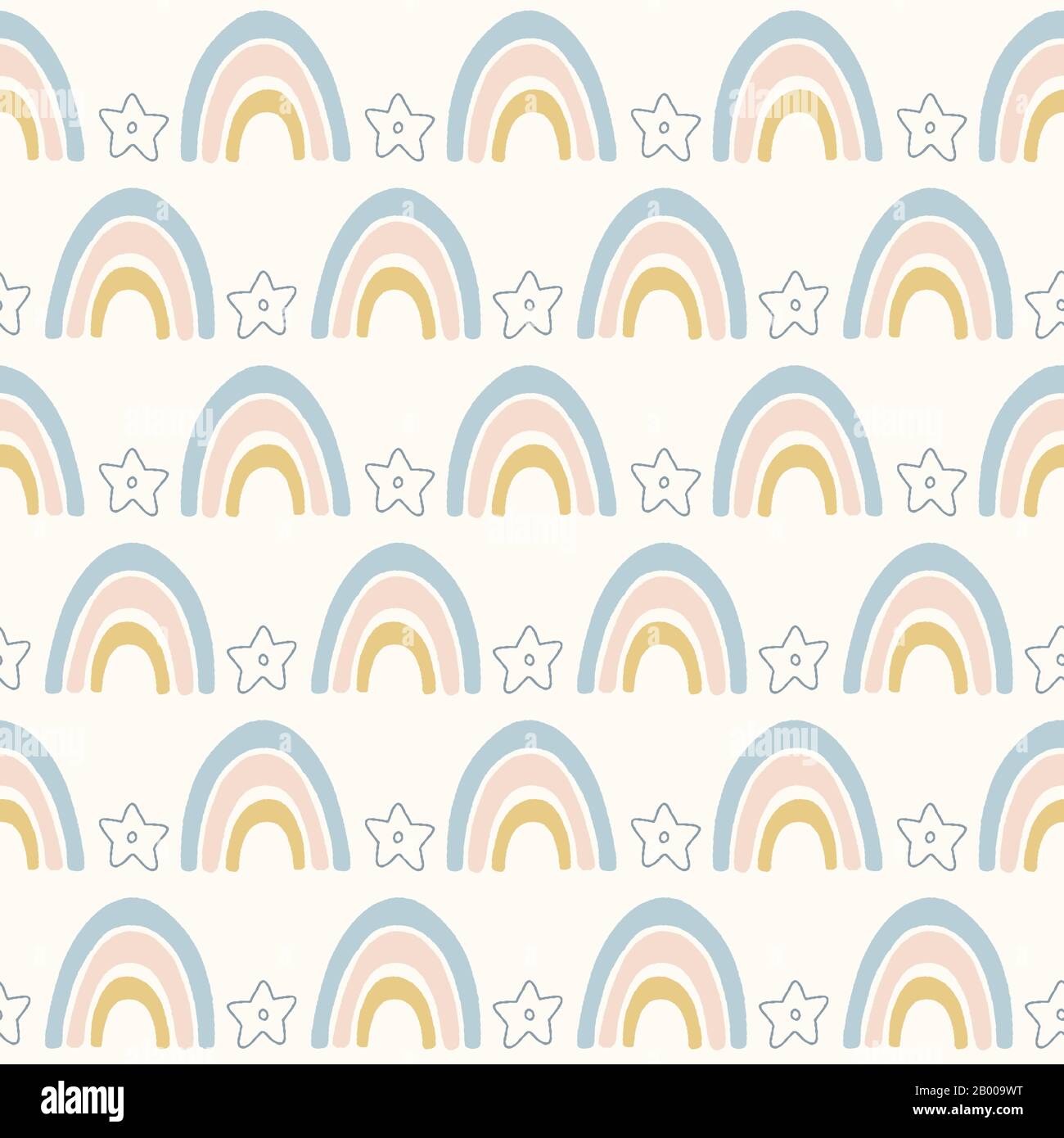 Regenbogenvektor-Muster Hintergrunddesign mit Sternen. Stock Vektor
