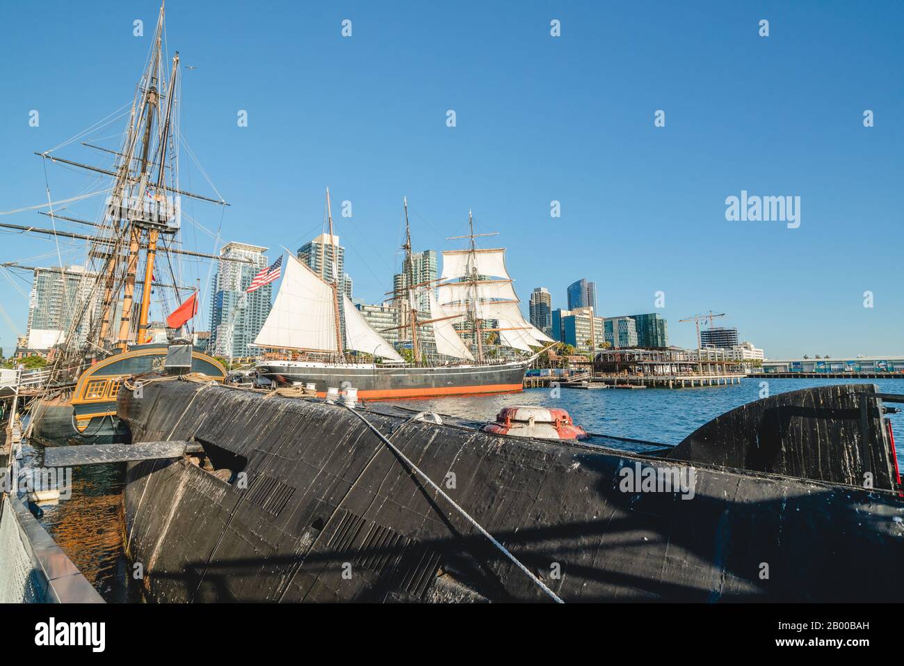 San Diego, Kalifornien/USA - 14. August 2019 Das Maritime Museum von San Diego. Cold war-U-Boot B-39 Stockfoto