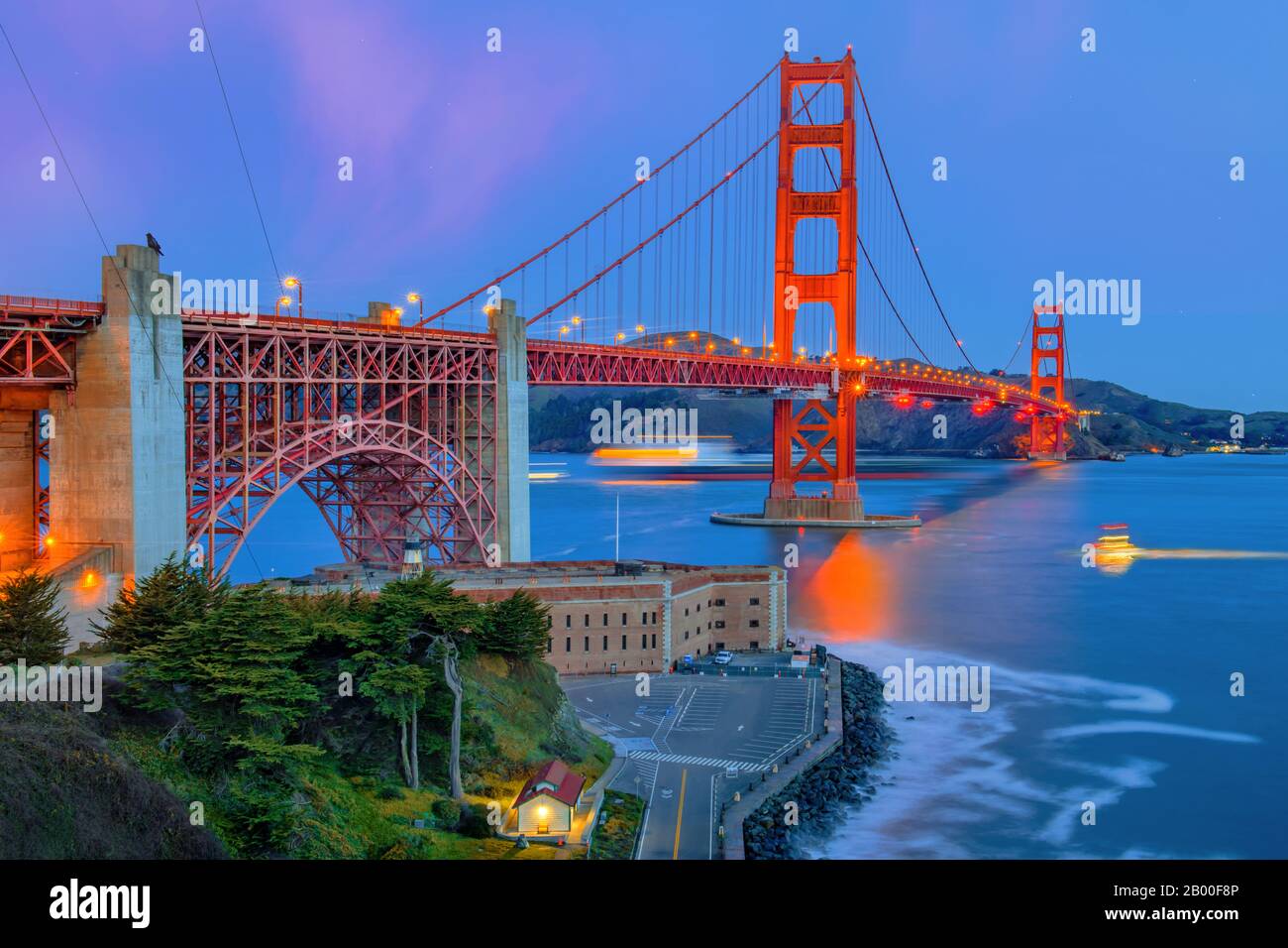 Golden Gate Bridge san Francisco am Morgen Stockfoto