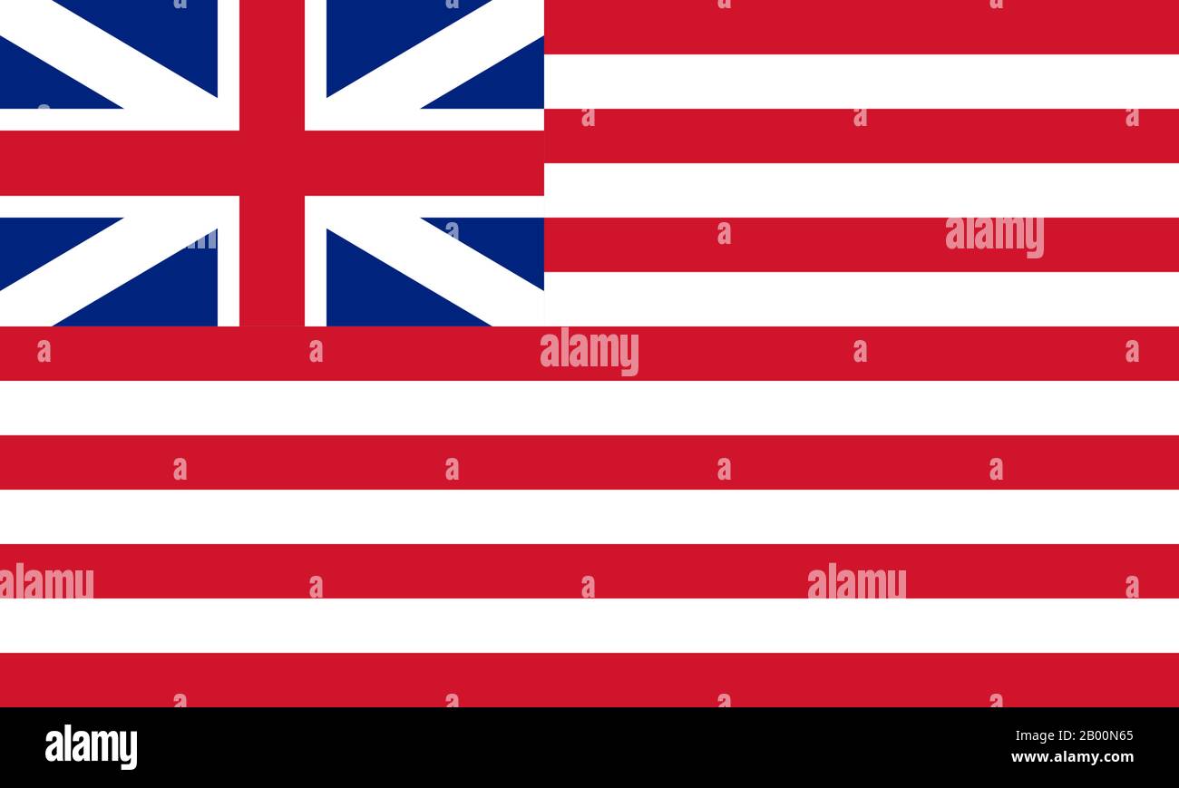 Großbritannien: Flagge der British East India Company, 1707–1801. Die East India Company (auch die East India Trading Company, die English East India Company und dann die British East India Company) war eine frühe englische Aktiengesellschaft, die ursprünglich für die Verfolgung des Handels mit den East Indies gegründet wurde, aber die endete hauptsächlich mit dem indischen Subkontinent und China. Die älteste unter mehreren ähnlich gebildeten europäischen Ost-Indien-Unternehmen, die Gesellschaft erhielt eine englische Royal Charter von Elizabeth I am 31. Dezember 1600. Stockfoto