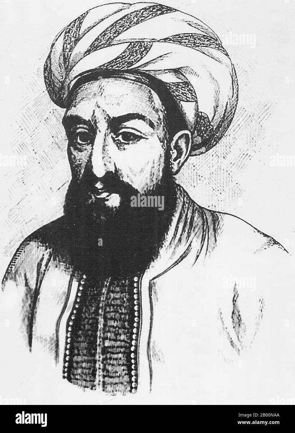 Afghanistan: Zaman Shah Durrani (um 1770 - 1844) war von 1793 bis 1800 Herrscher des Durrani-Reiches. Skizze von Maulvi Abdurab Ahadi. Zaman Shah Durrani (um 1770 - 1844) war von 1793 bis 1800 Herrscher des Durrani-Reiches. Er war der Enkel von Ahmad Shah Durrani und der fünfte Sohn von Timur Shah Durrani. Zaman Schah wurde der dritte König von Afghanistan. Stockfoto