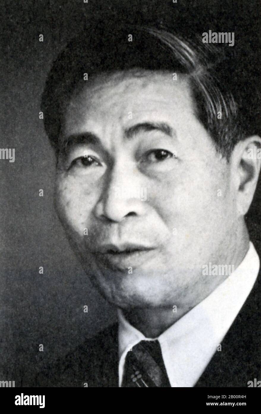 Vietnam: Nguyen Co Thach (1923-1998) Außenminister Vietnams, 1980-1991. Nguyen Co Thach (1923-1998) war ein vietnamesischer Revolutionär und Diplomat, obwohl er 1991 schließlich von seinem Posten als Außenminister und von seinem Sitz im Politbüro entfernt wurde. Er starb 1998. Stockfoto