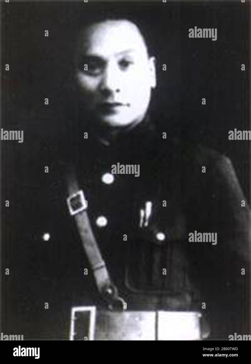 China: Der chinesische muslimische Kriegsherr Ma Hongbin (1884-1960) war ein prominenter muslimischer Ma-Clique-Kriegsherr in China während der Ära der Republik China (1911-1949). MA Hongbin wurde in Linxia, Gansu, China geboren. Er war ein Cousin von Hui Muslim-Kriegsfürst Ma Hongkui. Er kämpfte hart und gut gegen die Japaner und trat 1949 den Kommunisten bei. Er starb 1960 in Lanzhou. Stockfoto