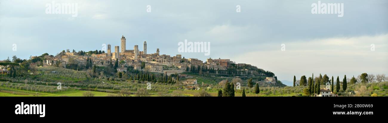 San Gimignano, UNESCO-Weltkulturerbe - Toskana, Italien, Europa Stockfoto