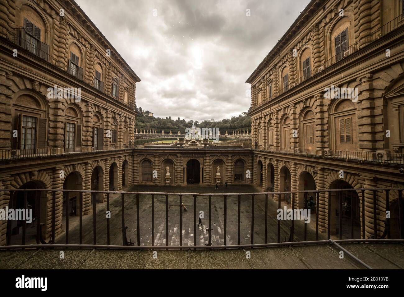 Das Gericht von Pitti Palace, Florenz, Italien. Stockfoto