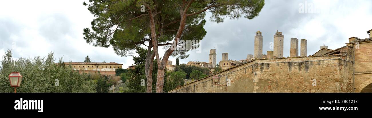 San Gimignano, UNESCO-Weltkulturerbe - Toskana, Italien, Europa Stockfoto