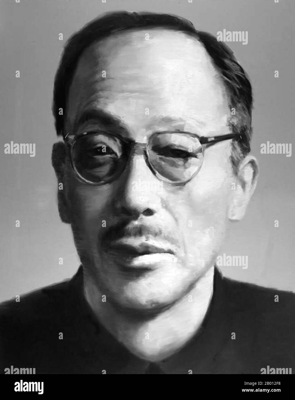 China: Kang Sheng (ca. 1898–16. Dezember 1975), Leiter des Geheimdienstes der KPCh, enger Mitarbeiter von Mao Zedong und gefürchteter Geheimpolizist. Kang Sheng (ca. 1898–16. Dezember 1975) überwachte die Arbeit des Sicherheits- und Geheimdienstapparates der Volksrepublik China auf dem Höhepunkt der Kulturrevolution Ende der 1960er Jahre. Er war ein enger Mitarbeiter von Mao Zedong und blieb jahrzehntelang an oder in der Nähe der Spitze der Macht. Nach seinem Tod wurde Kang Sheng beschuldigt, die Verantwortung für die Exzesse der Kulturrevolution mit der Viererbande zu teilen und posthum aus der Partei ausgeschlossen zu werden. Stockfoto