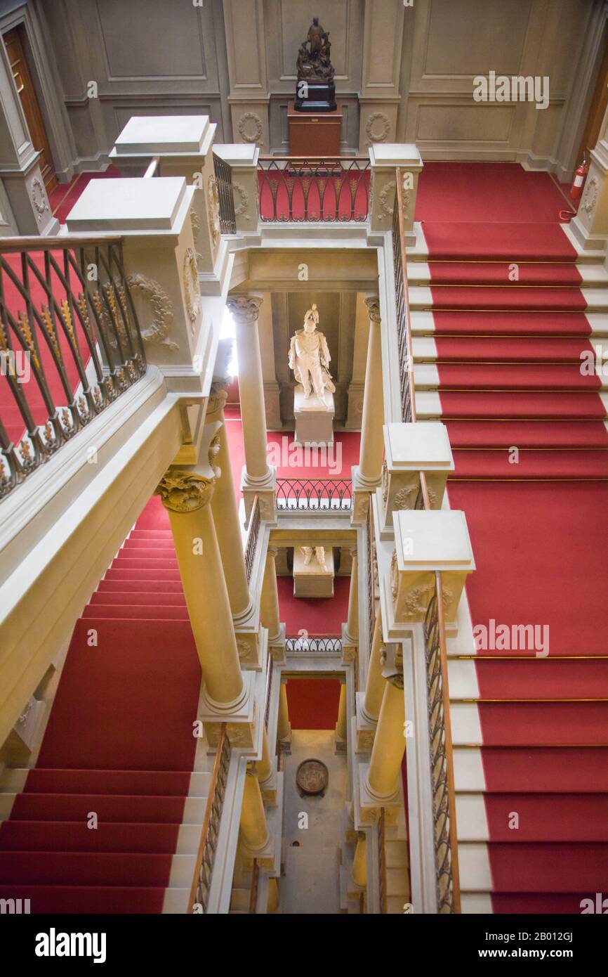 Italien, Toskana, Florenz, der Palast Pitti, Museum, die eigentliche Treppe. Stockfoto