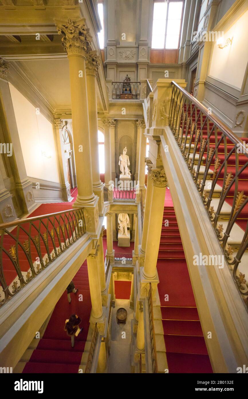 Italien, Toskana, Florenz, der Palast Pitti, Museum, die eigentliche Treppe. Stockfoto