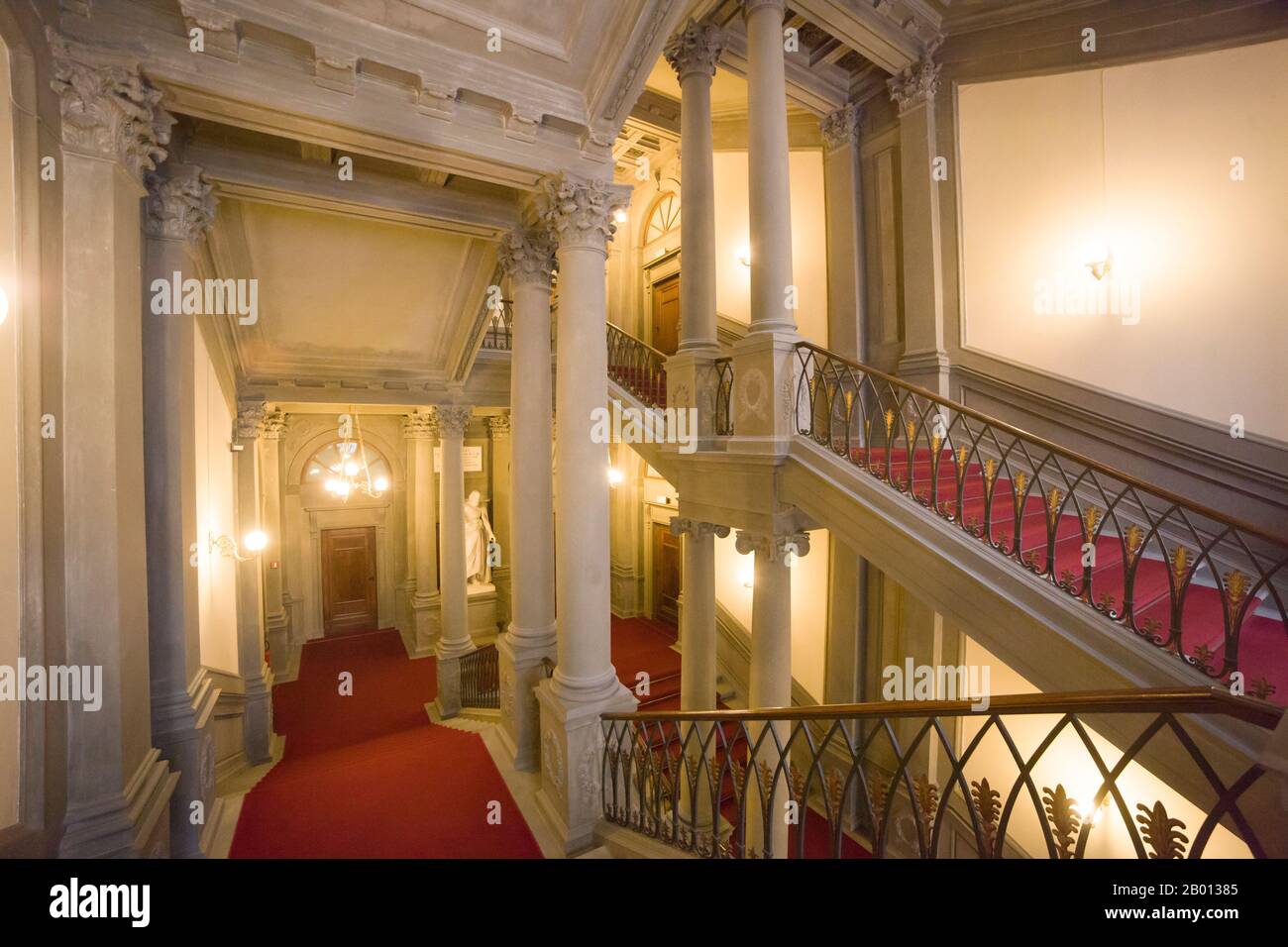 Italien, Toskana, Florenz, der Palast Pitti, Museum, die eigentliche Treppe. Stockfoto