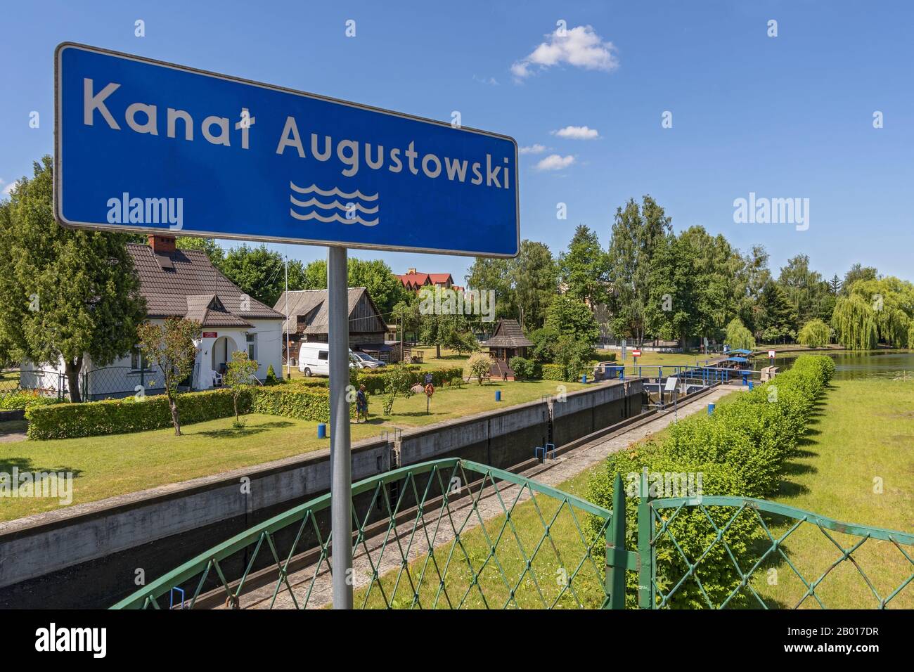 Der Augustow-Kanal, ein schiffbarer Kanal, der Weichsel und Neman verbindet, Polen. Stockfoto