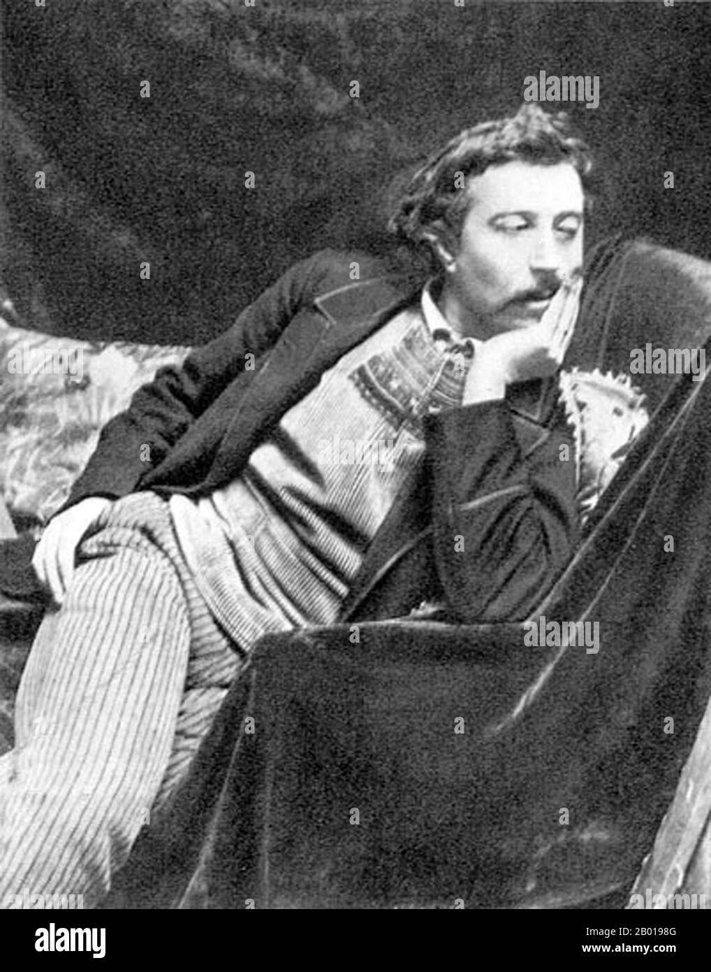 Frankreich/Tahiti: Eugène Henri Paul Gauguin (7. Juni 1848 - 8. Mai 1903). Foto von Louis-Maurice Boutet de Monvel (15. Oktober 1851 - 16. März 1913), c. 1891. Paul Gauguin wurde 1848 in Paris geboren und verbrachte einen Teil seiner Kindheit in Peru. Er arbeitete als Börsenmakler mit wenig Erfolg und litt an schweren Depressionen. Er malte auch. 1891 segelte Gauguin, frustriert durch mangelnde Anerkennung zu Hause und finanziell mittellos, in die Tropen, um der europäischen Zivilisation und "allem, was künstlich und konventionell ist" zu entkommen. Stockfoto