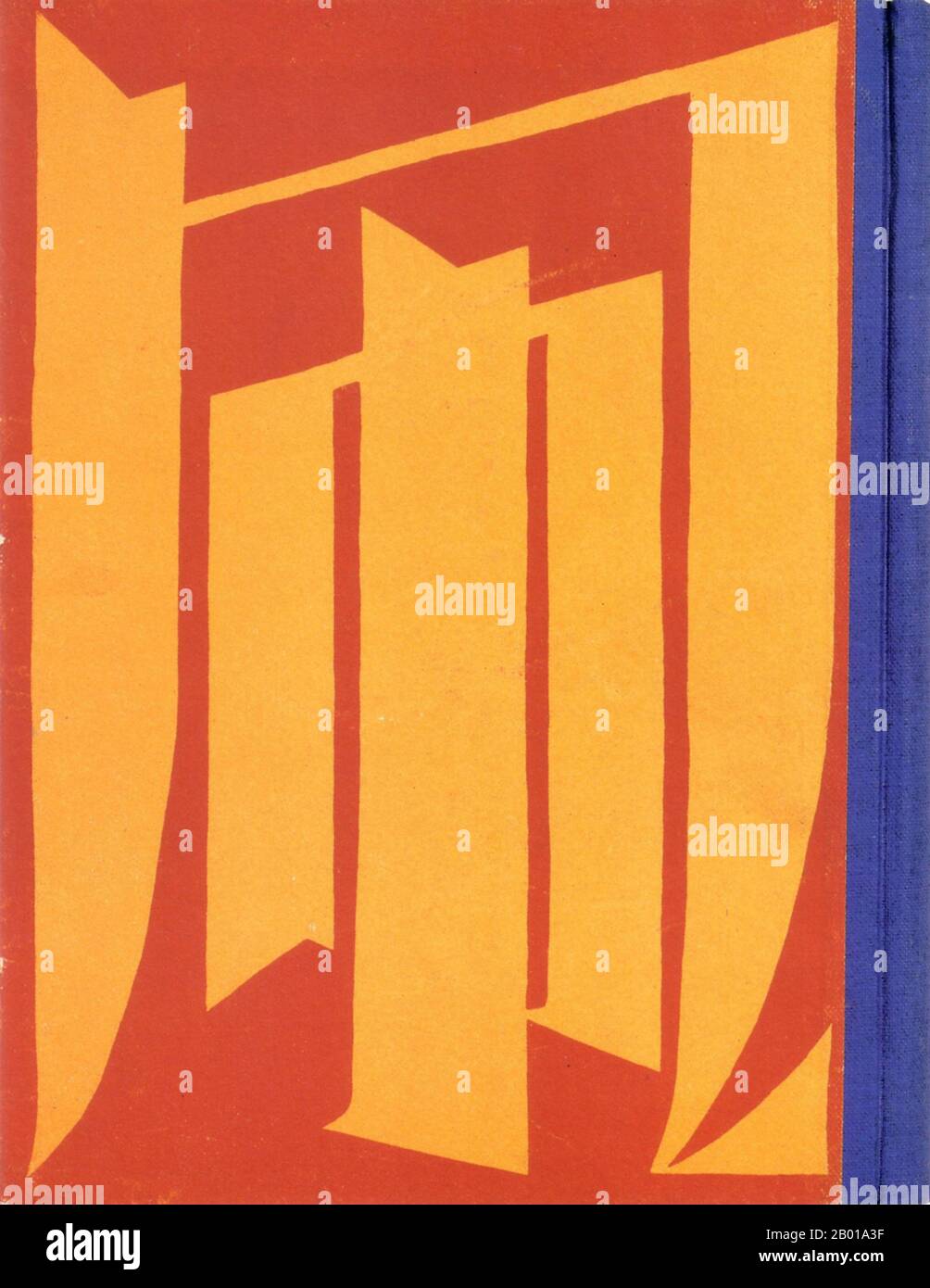 Japan: Cover für das Buch 'Tako' (der Drachen) von Yumeji Takehisa (16. September 1884 - 1. September 1934), 1926. Zwischen dem Ende des Ersten Weltkriegs 1918 und dem Ausbruch des Pazifikkrieges 1941 erlebte das japanische Grafikdesign, das in Werbeplakaten, Magazinen und Buchumzügen dargestellt wird, eine Reihe von Veränderungen, die durch zunehmenden westlichen Einfluss, eine wachsende Mittelschicht, Industrialisierung und Militarisierung gekennzeichnet waren, Ebenso wie (zunächst) linke politische ideale und (später) rechter Nationalismus und der Einfluss der europäischen faschistischen Kunstformen. Stockfoto