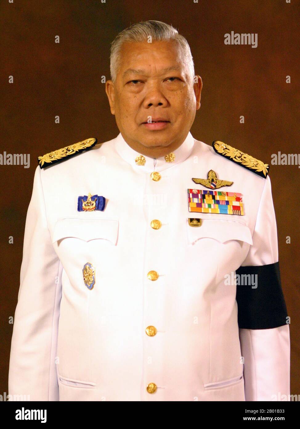 Samak Sundaravej (* 13. Juni 1935 in Thailand; † 24. November 2009) war ein thailändischer chinesischer Politiker, der 2008 kurzzeitig Premierminister von Thailand und Verteidigungsminister sowie 2008 Führer der Partei Für Volksmacht war. Stockfoto