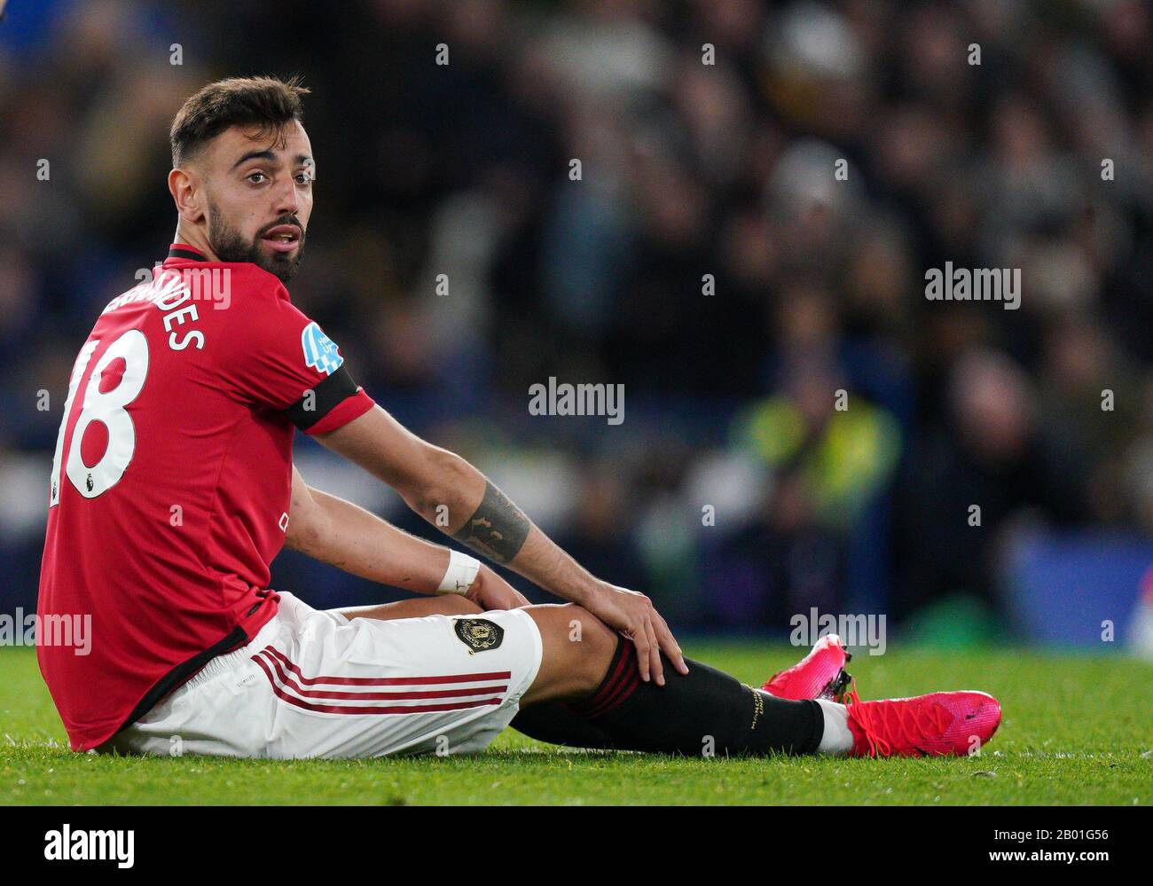 Bruno Fernandes von Man Udd beim Premier-League-Spiel zwischen Chelsea und Manchester United an der Stamford Bridge, London, England am 17. Februar 2020. Foto von Andy Rowland. Stockfoto