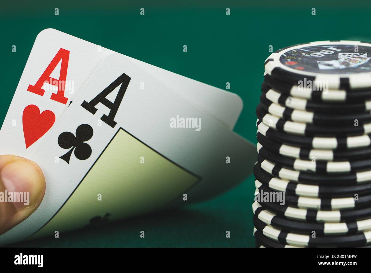 Zwei Poker-Asse Stockfoto