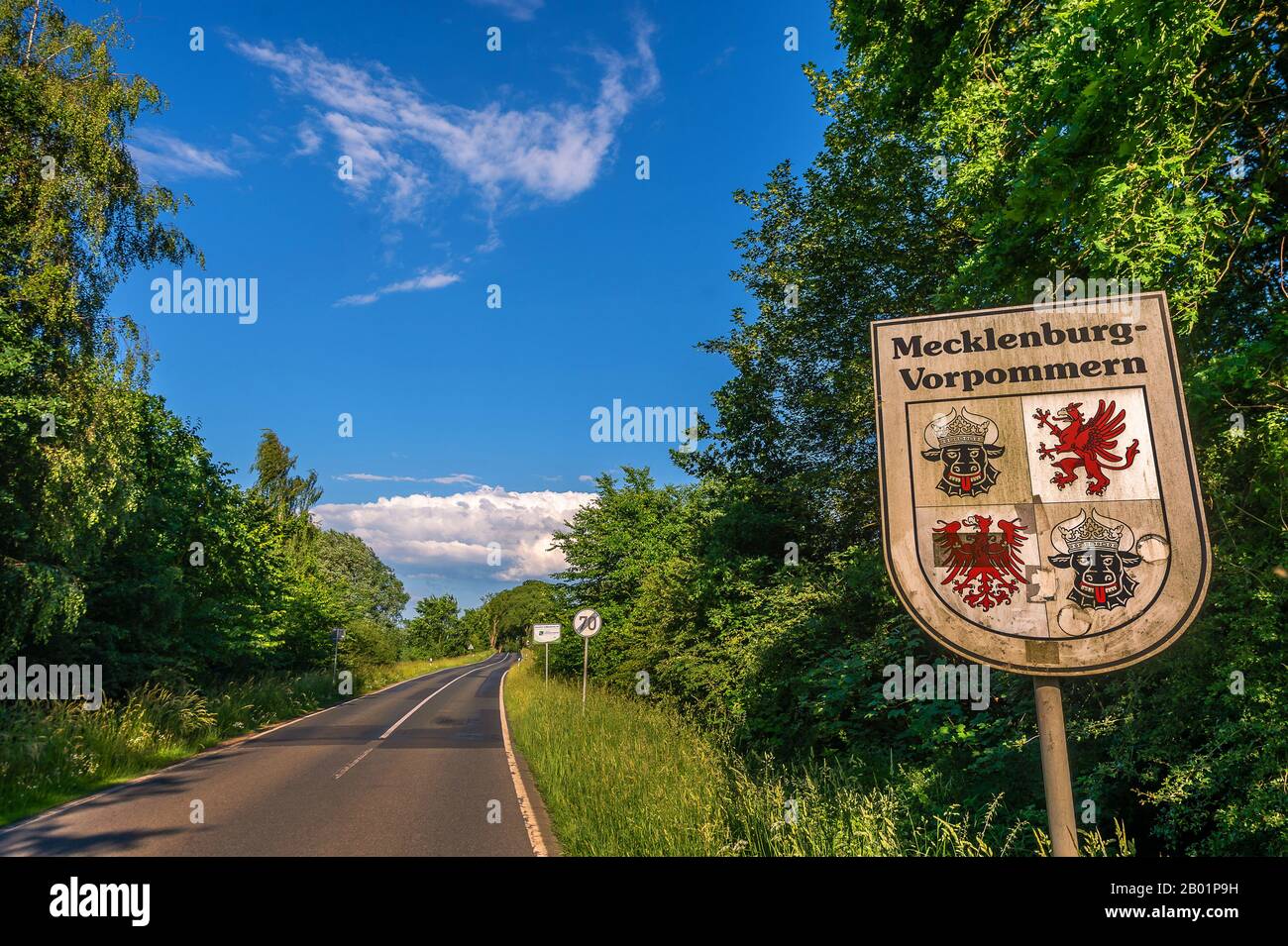 Grenzgraben zwischen Mecklenburg-Vorpommern und Schleswig-Holstein NearTestorf, ehemalige Grenze zwischen BRD und DDR, Deutschland, Schleswig-Holstein Stockfoto