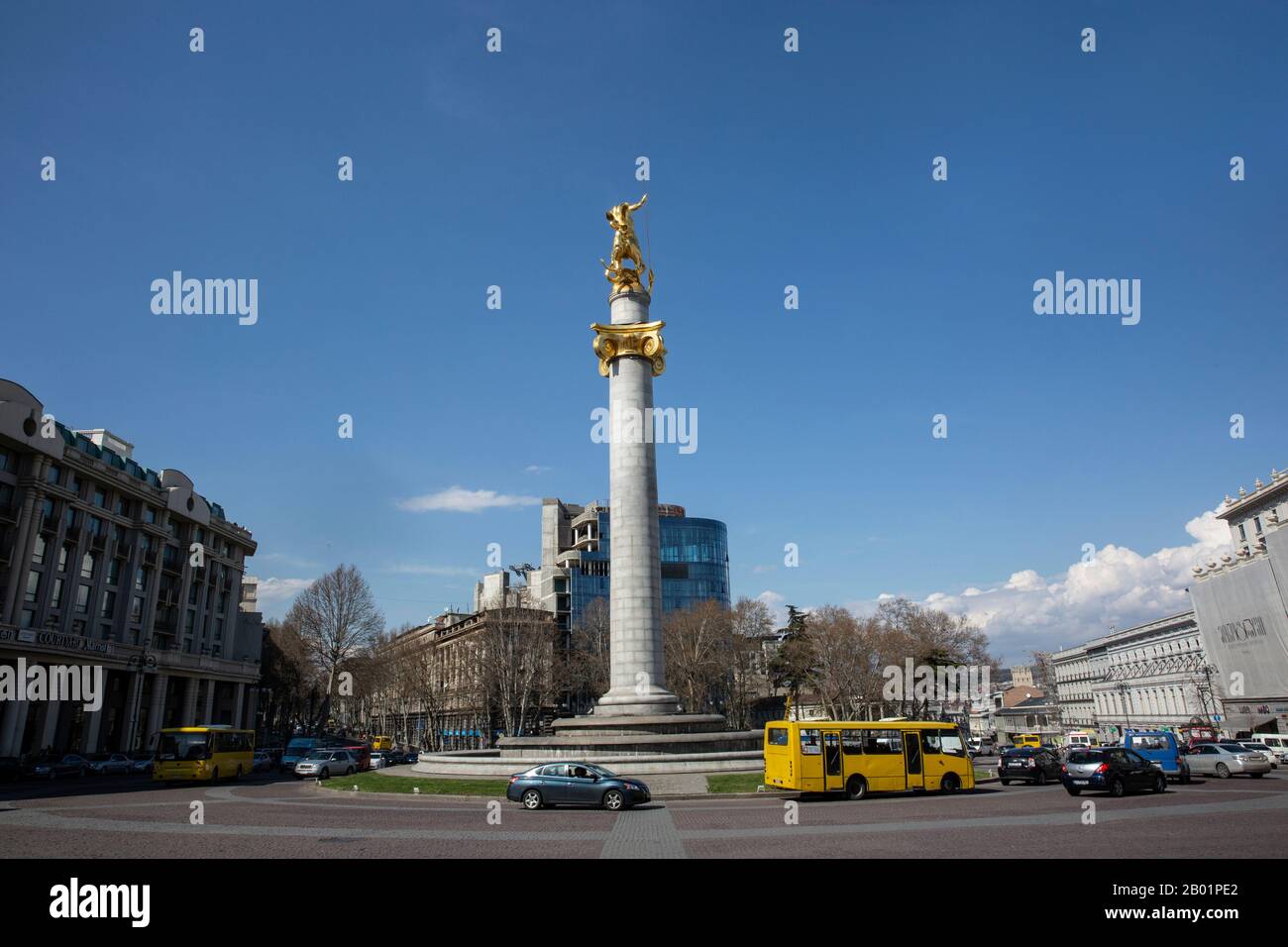 Tiflis, Hauptstadt und größte Stadt Georgiens, liegt am Ufer des Flusses Kura, im ehemaligen Persien und Russland, im Kaukasusgebiet Eurasiens Stockfoto