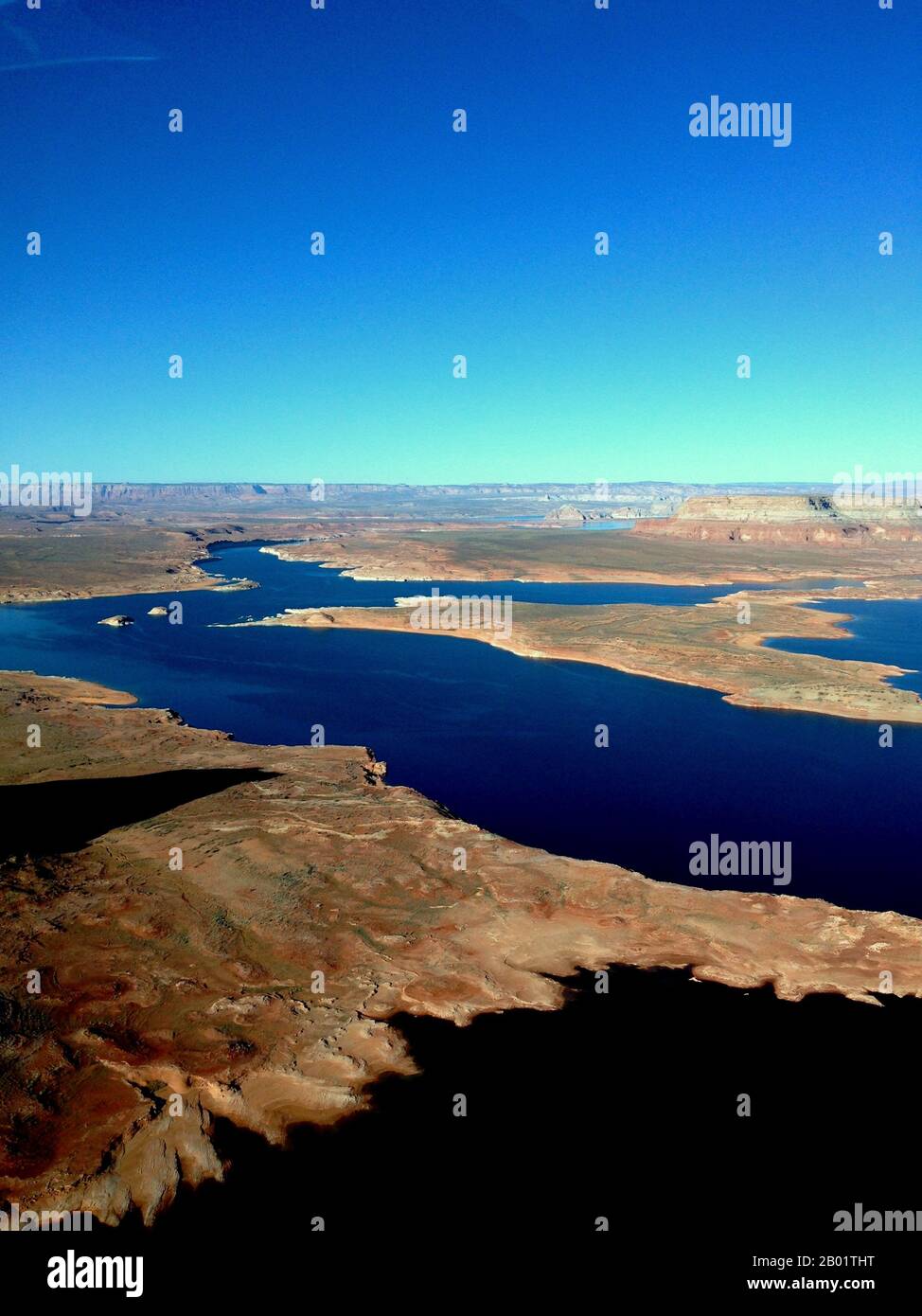 Luftansicht des Lake Powell Reservoirs im Glen Canyon National Recreation Area Stockfoto