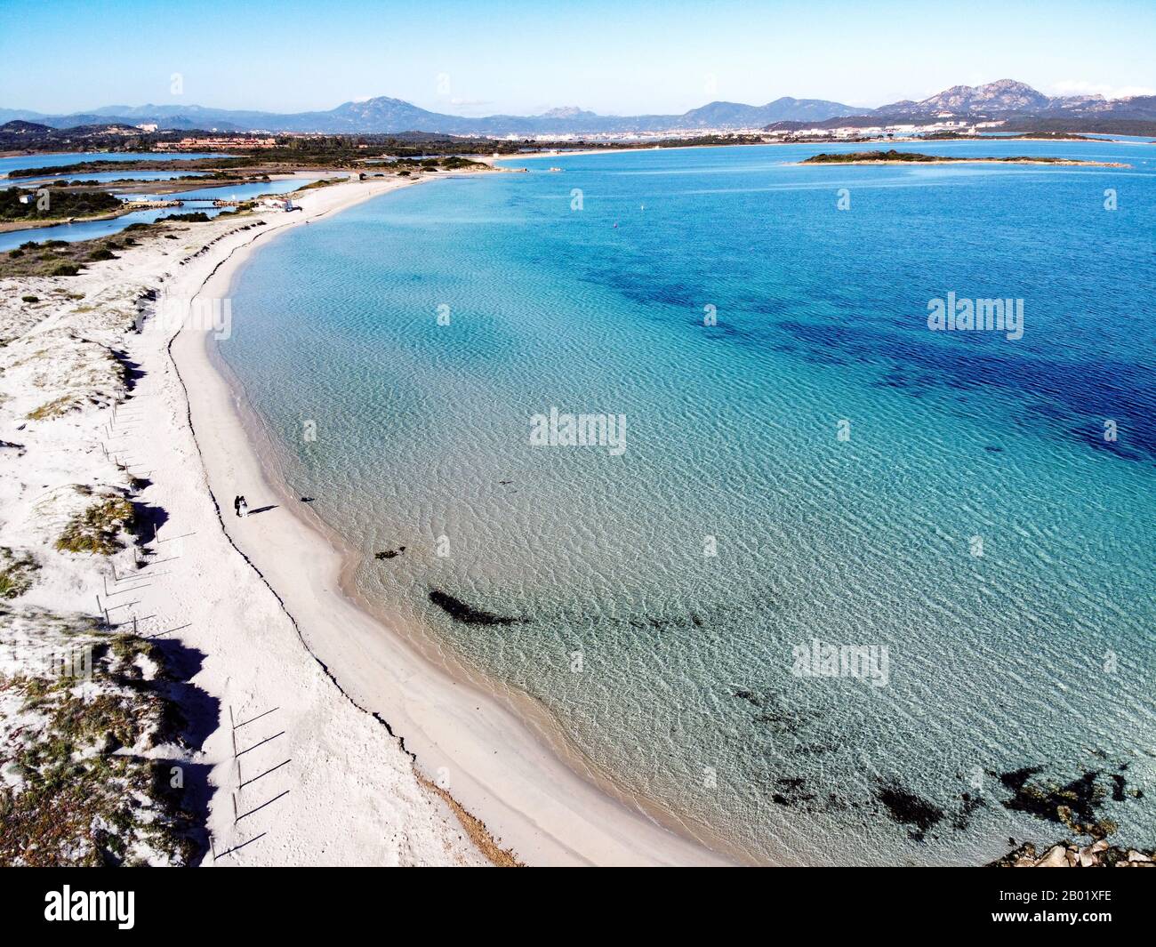 Blick auf den Strand Marina Maria, wunderbarer Ort in Nordsardinien Stockfoto