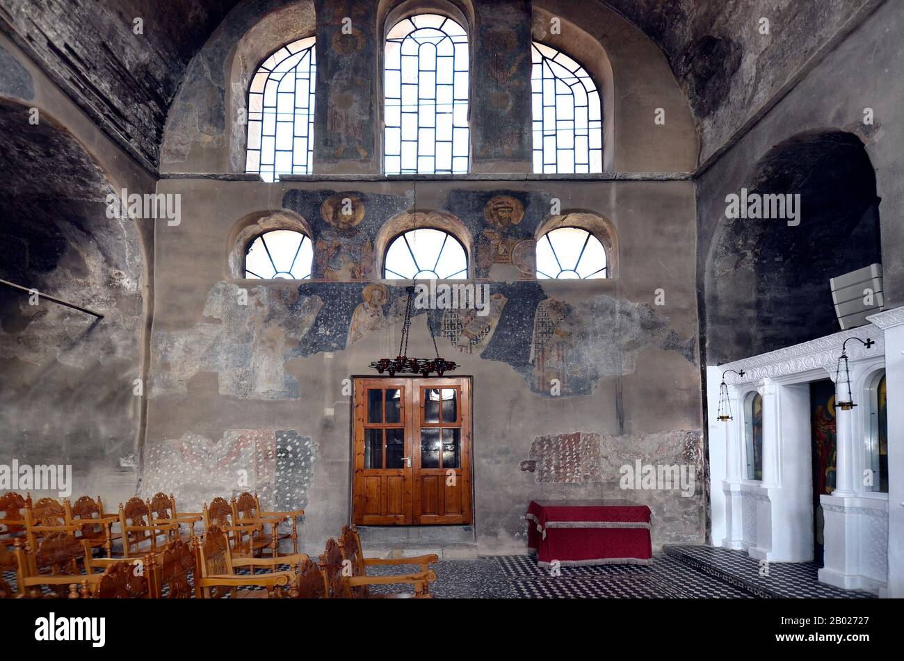 Griechenland, in mittelalterlichen byzantinischen Kirche des Klosters Panagia Kosmosoteira Stockfoto