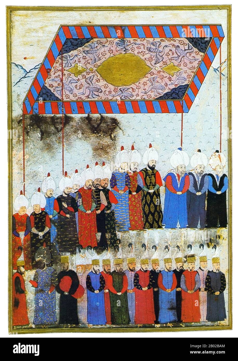 Selim II (osmanisch-türkisch: سليم ثانى Selīm-i sānī; 28. Mai 1524 - 12. Dezember/15. Dezember 1574); auch bekannt als 'Selim the Sot' und als 'Sarı Selim' (Selim the Blonde); war von 1566 bis zu seinem Tod 1574 Sultan des Osmanenreiches. Stockfoto
