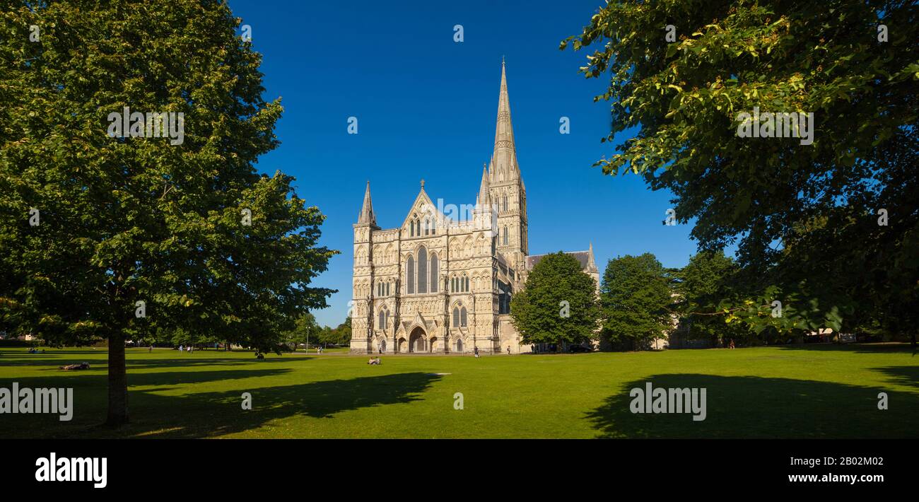 Salisbury Kathedrale Wiltshire England Stockfoto