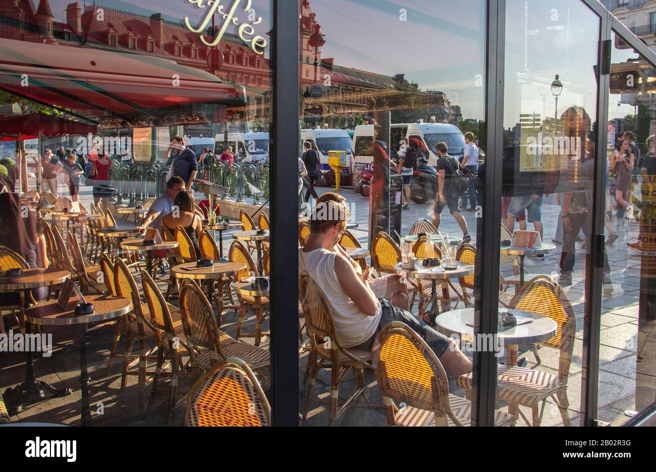 Linkes Café, Paris Stockfoto