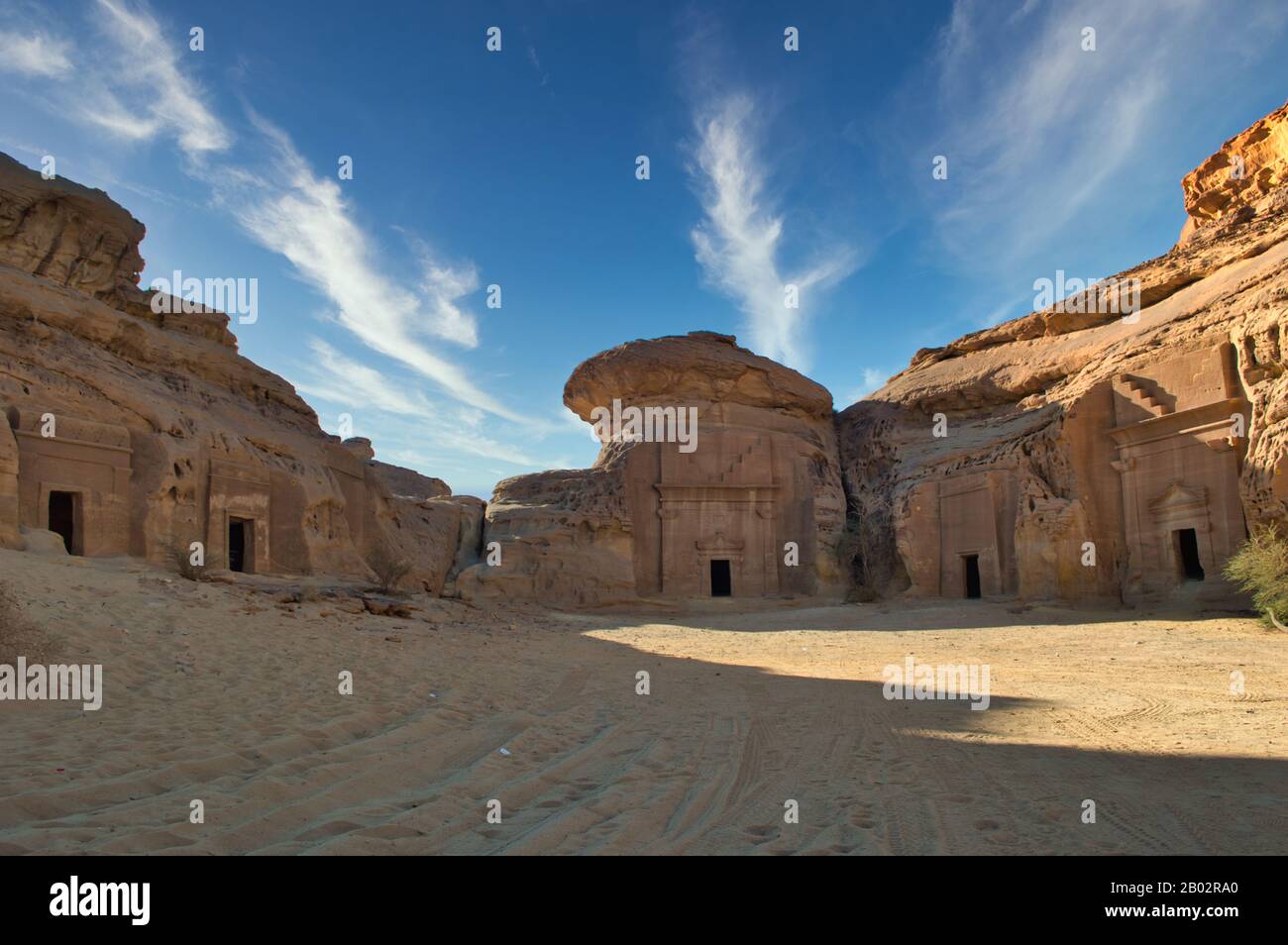 Madas Saleh, die historische und archäologische Stätte der saudi-arabischen Geschichte Stockfoto