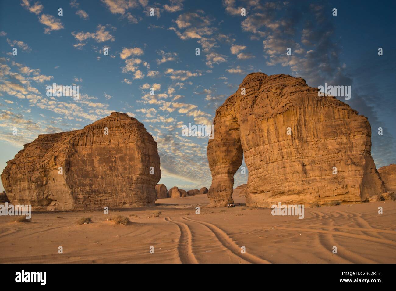 Madas Saleh, die historische und archäologische Stätte der saudi-arabischen Geschichte Stockfoto